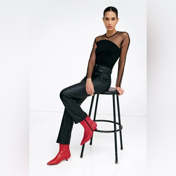 Chic Black Mesh Marcella Long Sleeve Top - Picture 7 of 7